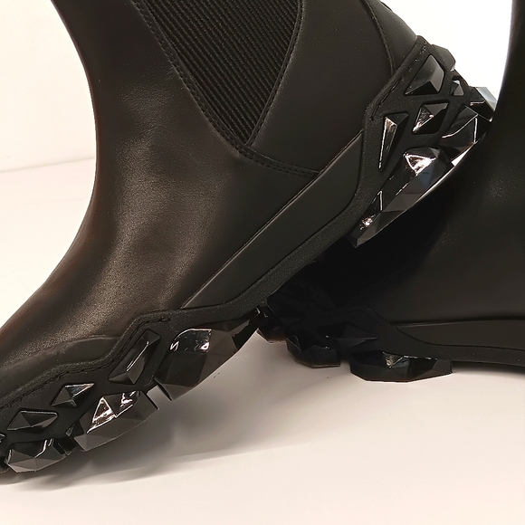 Jimmy Choo Men\'s Black Leather Diamond X Chelsea Boots - EU43.5/US10.5